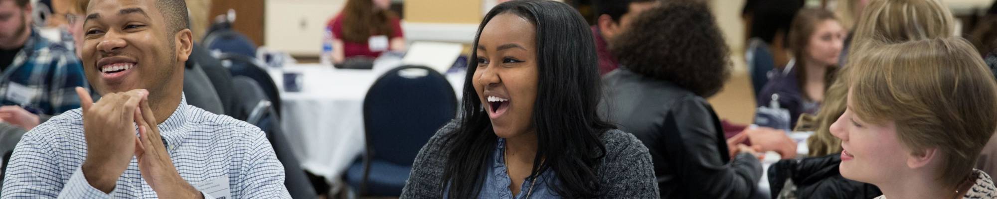 students laughing